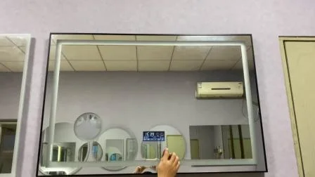돋보기 및 블루투스 기능이 있는 LED 조명이 포함된 Woma 스마트 거울 세면대 가구 욕실 벽 거울(M008)
